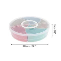 Unique Bargains Round Fridge Food Storage Containers 5 Compartment White Transparent 1 Set -Kitchen Utensil Store GUEST 002b89ae e44b 46b0 a94d 53d67fe352aa