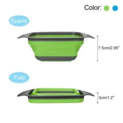 Unique Bargains Collapsible Colander Set Silicone Square Foldable Strainer Convenient Space Saving -Kitchen Utensil Store GUEST 00da3ca4 a32c 4090 8122 ebbec77a9e63