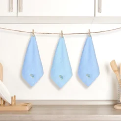 Unique Bargains Cotton Cute Pattern Lint Free Kitchen Towels Blue -Kitchen Utensil Store GUEST 010d5cc9 0f89 4011 9a5d cd244fd3f1ee