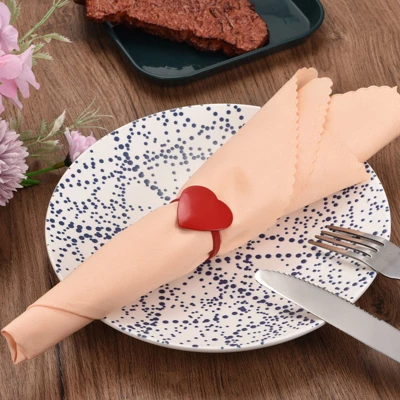 Unique Bargains Dining Table Decoration Alloy Decorative Wear Resistance Heart Shape Napkin Rings 3 Unique Bargains Dining Table Decoration Alloy Decorative Wear Resistance Heart Shape Napkin Rings - Image 3
