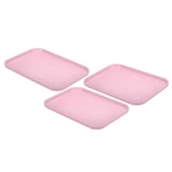 Unique Bargains Plastic Reusable Lightweight Rectangular Serving Tray 3 Pcs -Kitchen Utensil Store GUEST 034768d8 4e5e 451d 9d93 3ba270763797