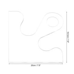 Unique Bargains Acrylic Woodworking Kitchen Charcuterie Board Template 1 Pc Clear