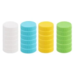 Unique Bargains Plastic Leak-Proof Regular Mason Canning Jars Lids 24 Pcs -Kitchen Utensil Store GUEST 03e5a757 d760 4d8f b8d2 e6acdf5540ad
