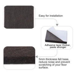 Unique Bargains Square Self-Stick Non-Slip Anti-Scratch Furniture Felt Pads Dark Brown 1" X 1" X 1/4" 60 Pcs -Kitchen Utensil Store GUEST 03fa8d7b 4a16 4dc3 b619 794cf9f10ef2