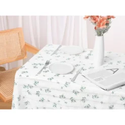Unique Bargains Cotton Linen Flower Dining Room Gathering Rectangle Tablecloth 1 Pc -Kitchen Utensil Store GUEST 0434926f e782 4ef0 a14b e594ddb0c469