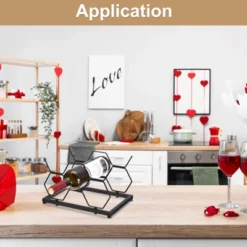Unique Bargains Countertop Freestanding Geometric Space Saving Wine Rack -Kitchen Utensil Store GUEST 047afbf6 35e1 48c9 9ede 5be76d83e983
