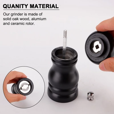 Unique Bargains Adjustable Coarseness Wooden Salt And Grinder Spice Mills 2 Unique Bargains Adjustable Coarseness Wooden Salt And Grinder Spice Mills - Image 2