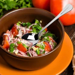 Unique Bargains Stainless Steel Kitchenware Cooking Soup Salt Sugar Dining Spoons 5.1" 10 Pcs