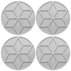 Unique Bargains Round Heat Resistant Non-Slip Silicone Trivet Mat For Pots Coasters 4 Pcs -Kitchen Utensil Store GUEST 064650e1 4d0b 415b bc0e 2badd6c192f1