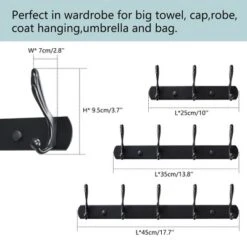 Unique Bargains Home Stainless Steel Wall Mounted Coat Rack Hook Rail For Coat Hat Towel -Kitchen Utensil Store GUEST 0702ca71 954f 4156 90da 8ad6885b398a
