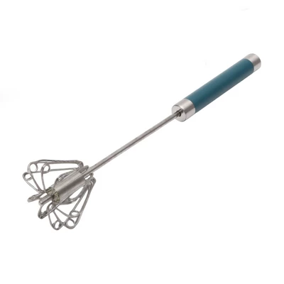 Unique Bargains 12" Semi-Automatic Loop Whisk Dishwasher Safe Stainless Steel Silver Tone Blue 4 Unique Bargains 12" Semi-Automatic Loop Whisk Dishwasher Safe Stainless Steel Silver Tone Blue - Image 4