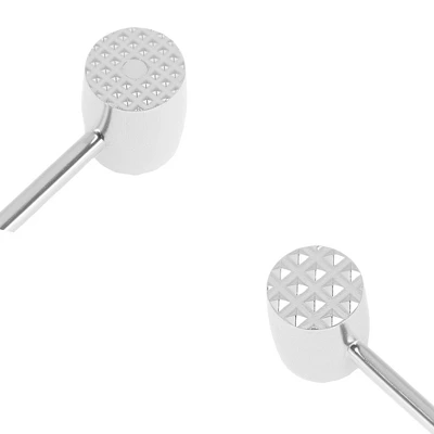Unique Bargains Round Meat Tenderizer Mallet Silver Tone 1 Pc 2 Unique Bargains Round Meat Tenderizer Mallet Silver Tone 1 Pc - Image 2