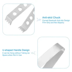 Unique Bargains Stainless Steel Ice Tongs For Appetizers, Charcuterie, Dessert, Tea Party, Bar, Cafe Serving 5" Silver 1 Pc -Kitchen Utensil Store GUEST 0770f80b 9600 4a74 8064 2f90cf2314a9