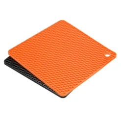 Unique Bargains Silicone Heat Resistant Non-Slip Drying Mat Trivet Mats Black, Orange 2 Pcs -Kitchen Utensil Store GUEST 07f70cc2 9316 4704 9540 67295c9accc3