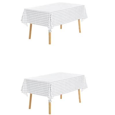 Unique Bargains Wrinkle-Resistant Waterproof PVC Table Cover 2 Packs 5 Unique Bargains Wrinkle-Resistant Waterproof PVC Table Cover 2 Packs - Image 5