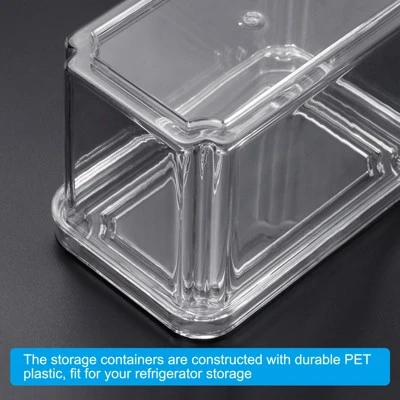 Unique Bargains Fridge Plastic Food Storage Containers 2 Pcs 1 Unique Bargains Fridge Plastic Food Storage Containers 2 Pcs