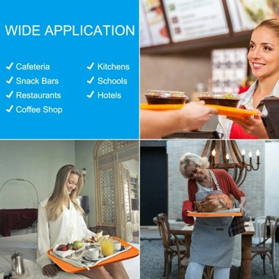 Unique Bargains PP Plastic Reusable Lightweight Durable Construction Serving Tray 12 Pcs 5 Unique Bargains PP Plastic Reusable Lightweight Durable Construction Serving Tray 12 Pcs - Image 5