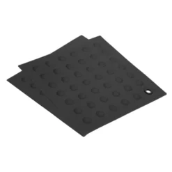 Unique Bargains Silicone Heat Resistant Non-slip Flexible Trivet Mats 6.9" X 6.9" X 0.24" Black 2 Pcs -Kitchen Utensil Store GUEST 0a1d3c0e 29a9 4fc5 9f47 b9249f71b7e5