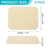 Unique Bargains Silicone Heat Resistant Non-Slip Foldable Dish Drying Mat 2 Pcs