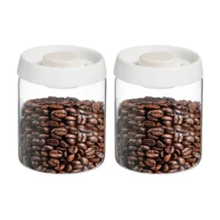 Unique Bargains Glass Airtight Vacuum Seal Coffee Bean Container 30oz -Kitchen Utensil Store GUEST 0d7ced43 fc22 4ff1 bd12 a9a6f2369a64
