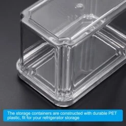 Unique Bargains Stackable Refrigerator Food Storage Containers 6 Pcs