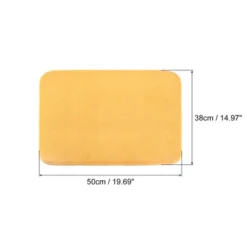 Unique Bargains Microfiber Reversible Washable Fast Drying Dish Drying Mat Yellow 3 Pcs