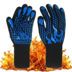 Unique Bargains Silicone Heat Resistant Fireproof Grilling Gloves 1472°F High Temp Resistance 1 Set -Kitchen Utensil Store GUEST 0e22878e 1644 447a 9c9a 2b1be168b6c3