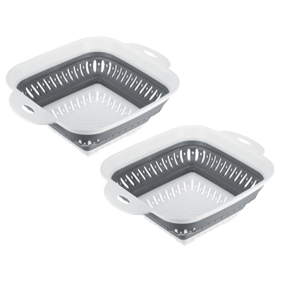Unique Bargains Silicone Foldable Ergonomic Handles Dishwasher Safe Colander 2 Pcs 7 Unique Bargains Silicone Foldable Ergonomic Handles Dishwasher Safe Colander 2 Pcs - Image 7