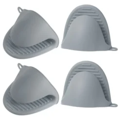 Unique Bargains Silicone Heat Resistant Anti-Slip Reusable Oven Mitts 4 Pcs -Kitchen Utensil Store GUEST 114cd480 7a2b 44c5 9034 ee498f08369c