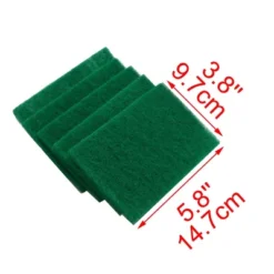 Unique Bargains Kitchen Bowl Dish Wash Clean Scrub Cleaning Sponge Pads 20pcs Green