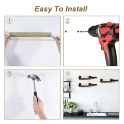 Unique Bargains Durable Iron Rustless Solid And Sturdy Wall-Mounted Wine Rack -Kitchen Utensil Store GUEST 121ede24 28ff 46db 9181 fed08eb6d0f6