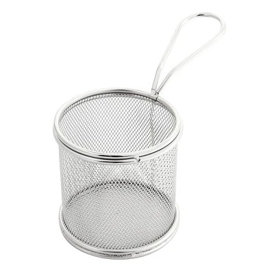 Unique Bargains Stainless Steel Cylinder French Fries Oil Sieve Strainers Fry Basket Frame 1Pc 3 Unique Bargains Stainless Steel Cylinder French Fries Oil Sieve Strainers Fry Basket Frame 1Pc - Image 3