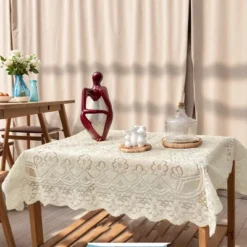 Unique Bargains Polyester Square Lace Tablecloth With Floral Design For Weddings Birthday Anniversaries -Kitchen Utensil Store GUEST 12b62b75 bf22 4e06 8ef0 e85701982700