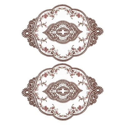 Unique Bargains Polyester Flexible Embroidery Vintage Pattern Washable Table Place Mats 2 Pcs 11 Unique Bargains Polyester Flexible Embroidery Vintage Pattern Washable Table Place Mats 2 Pcs - Image 11