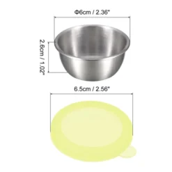 Unique Bargains Stainless Steel Bento Box Picnic Travel Salad Dressing Container With Silicone Lids 4 Pcs