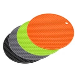 Unique Bargains Round Silicone Heat Resistant Non-slip Flexible Trivet Mats 4 Pcs 11 Unique Bargains Round Silicone Heat Resistant Non-slip Flexible Trivet Mats 4 Pcs -Kitchen Utensil Store GUEST 1620eb41 4344 42b4 b3c0 aea2fd994c96