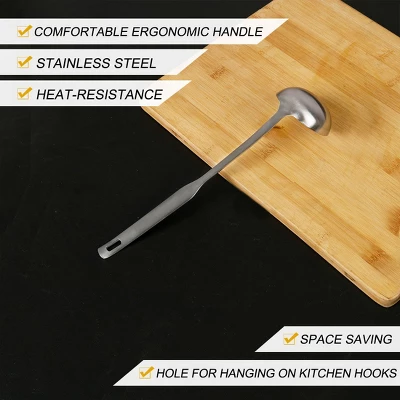 Unique Bargains Stainless Steel Soup Spoon Ladle 9.8" 1Pc 5 Unique Bargains Stainless Steel Soup Spoon Ladle 9.8" 1Pc - Image 5