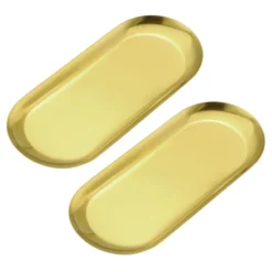 Unique Bargains Stainless Steel Mirror Polished Decorative Rust-resistant Decorative Tray -Kitchen Utensil Store GUEST 169e12b8 993a 4de2 902d bcb2bfa978d4