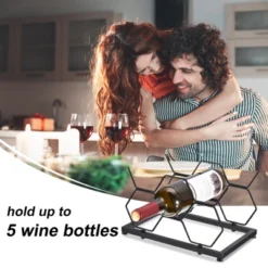 Unique Bargains Countertop Freestanding Geometric Space Saving Wine Rack -Kitchen Utensil Store GUEST 1ac28447 0a05 4492 a06c c66f2365511f