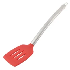Unique Bargains Silicone Slotted Non Stick Heat Resistant Pancake Spatula Turner Red Silver Tone 1 Pc -Kitchen Utensil Store GUEST 1c1ace4f ac09 4c20 a51f a599c43d073d