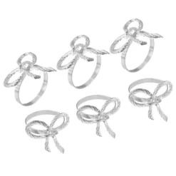 Unique Bargains Dining Table Decoration Alloy Wear Resistance Bow-knot Shape Napkin Rings 6 Pcs -Kitchen Utensil Store GUEST 1e012a72 7cdb 457c a7c9 14c76ad783aa