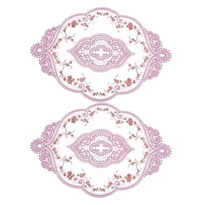 Unique Bargains Polyester Flexible Embroidery Vintage Pattern Washable Table Place Mats 2 Pcs 20 Unique Bargains Polyester Flexible Embroidery Vintage Pattern Washable Table Place Mats 2 Pcs - Image 20