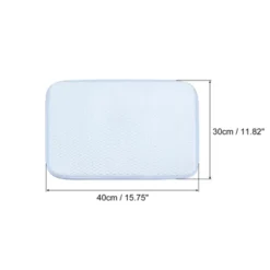 Unique Bargains Microfiber Non-slip Ultra Absorbent Quick Drying Dish Drying Mat 15.75 X 11.82 Inch Blue 2 Pcs