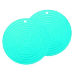 Unique Bargains Round Heat Resistant Silicone Trivet Mat With Hang Hole 2 Pcs -Kitchen Utensil Store GUEST 1fb29557 6a57 4244 a9cb 1582131f18ac