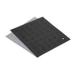 Unique Bargains Heat Resistant Non-slip Flexible Durable Silicone Trivet Mat Light Gray, Black 2 Pcs -Kitchen Utensil Store GUEST 2040513e a916 4d8d 9995 5de1a93dbe69