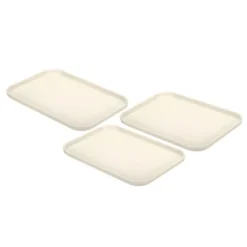 Unique Bargains Plastic Reusable Lightweight Rectangular Serving Tray 3 Pcs -Kitchen Utensil Store GUEST 2065ef1f 29b4 4446 8801 9c8e985e4597
