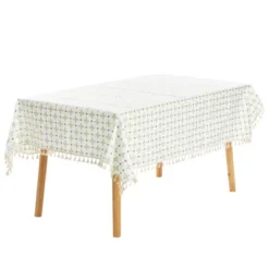 Unique Bargains Faux PU Restaurant Daily Gathering Tassel Table Cover 1 Pc -Kitchen Utensil Store GUEST 20c3d084 0ee9 4e96 a959 3663f9be2456