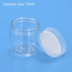 Unique Bargains Round Plastic Empty Jars With Transparent Screw Top Lids And Foam Pads 4 Pcs -Kitchen Utensil Store GUEST 222bd260 1a18 4820 b09c d0715f69e8f9