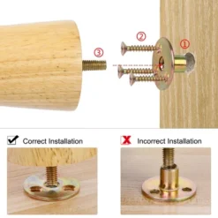 Unique Bargains Round Solid Wood Sofa Armchair Recliner Coffee Table Modern Replacement Furniture Legs Set Of 8 -Kitchen Utensil Store GUEST 23552bc7 5911 4082 a4b4 33215803edd2