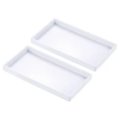 Unique Bargains Plastic Fast Food Smooth Surface Reusable Serving Tray 2 Pcs -Kitchen Utensil Store GUEST 23e9165a 0c32 4ae7 a7d0 e829cf56a433